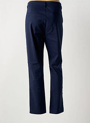 Pantalon chino fermeture zippée sous rabat boutonné taille normale bleu LEMON DRESS femme