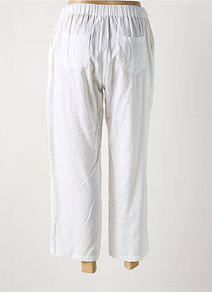 Pantalon 7/8 taille élastique taille normale blanc AGATHE & LOUISE femme