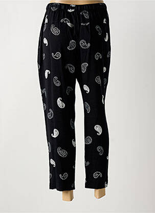 Pantalon 7/8 tissage popeline taille normale noir SURKANA femme