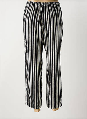 Pantalon 7/8 tissage popeline taille normale noir TELMAIL femme