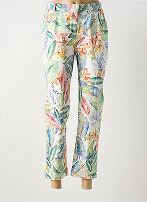 Pantalon slim tissage popeline taille normale beige GUY DUBOUIS femme
