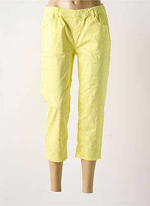 Pantacourt stretch taille normale jaune TELMAIL femme