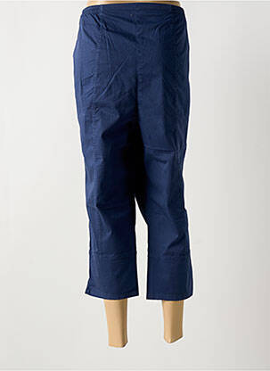 Pantacourt taille élastique taille normale bleu GUY DUBOUIS femme