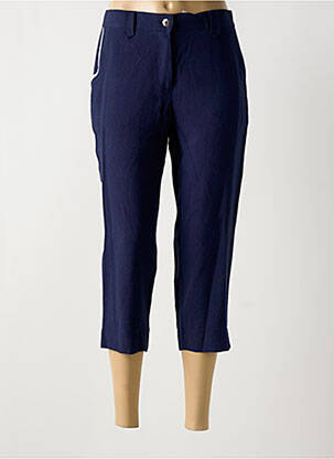 Pantacourt taille haute taille haute bleu JEAN DELFIN femme