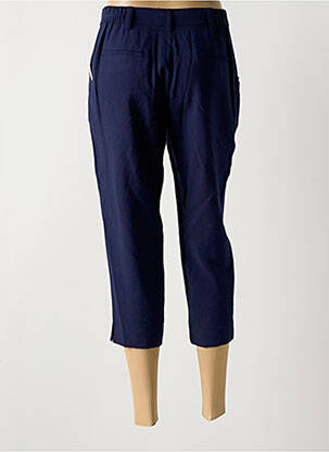 Pantacourt taille haute taille haute bleu JEAN DELFIN femme