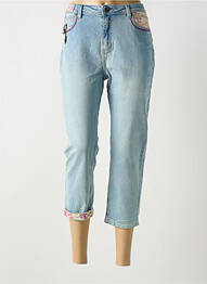 Jeans coupe slim stretch taille normale bleu JULIE GUERLANDE femme