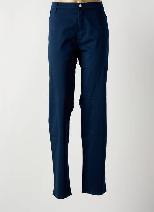 Pantalon slim tissage popeline taille normale bleu COWEST femme