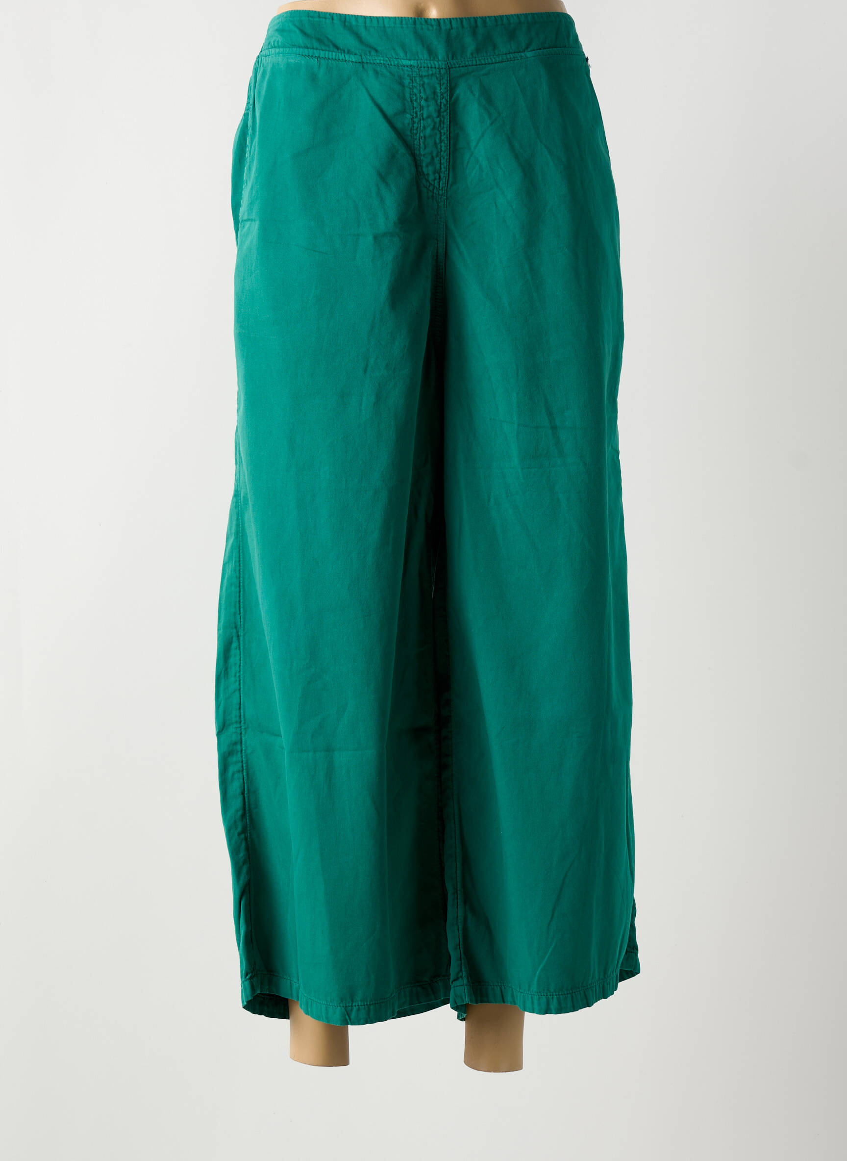 Pantalon 7/8 taille élastique taille normale vert AGATHE & LOUISE femme