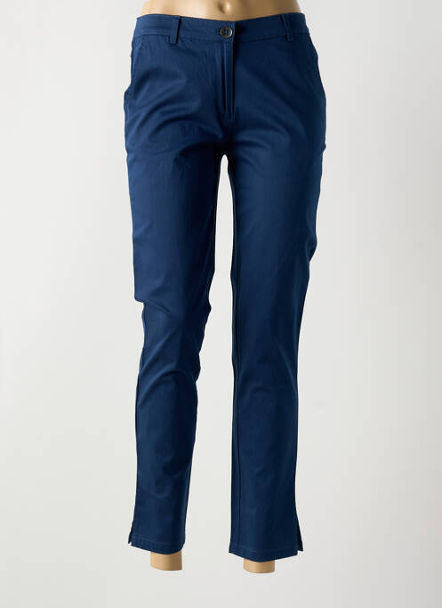 Pantalon chino bleu AGATHE & LOUISE pour femme