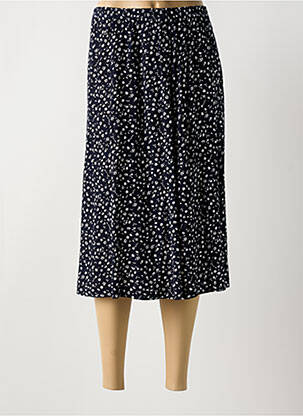Jupe mi-longue taille normale bleu GUY DUBOUIS femme