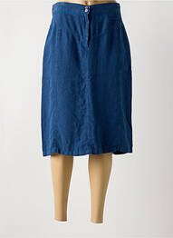 Jupe mi-longue coupe droite bleu MERI & ESCA femme