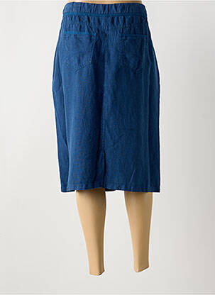 Jupe mi-longue coupe droite bleu MERI & ESCA femme