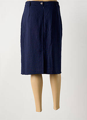 Jupe mi-longue taille à pinces bleu JEAN DELFIN femme