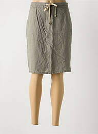 Jupe mi-longue coupe droite vert JULIE GUERLANDE femme