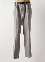 Pantalon droit tissage popeline taille normale gris LUIGI MORINI homme