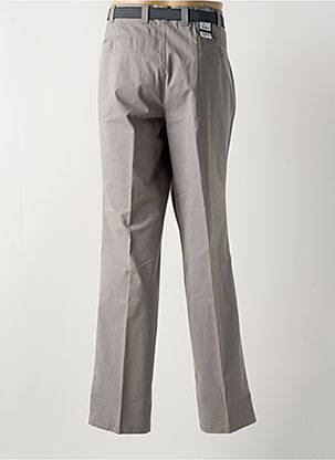 Pantalon droit tissage popeline taille normale gris LUIGI MORINI homme