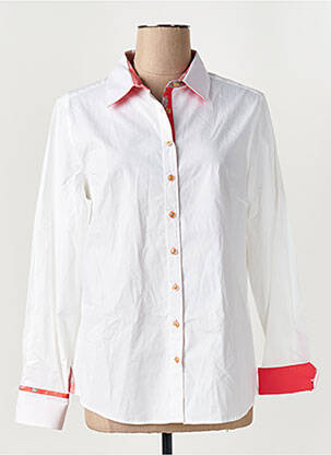 Chemisier coupe cintrée manches longues blanc BARILOCHE femme