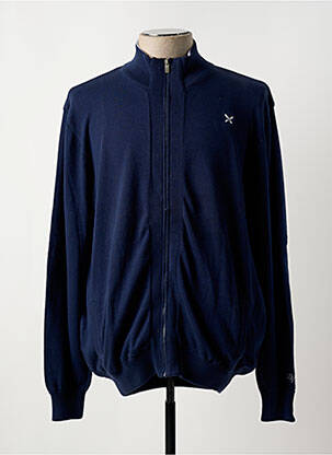 Gilet manches longues manches longues bleu BLACK WELLIS homme