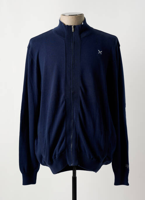 Gilet manches longues bleu BLACK WELLIS pour homme