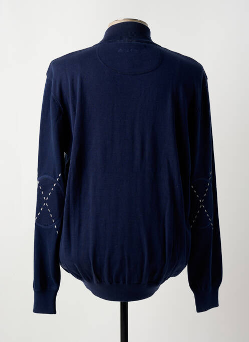 Gilet manches longues bleu BLACK WELLIS pour homme