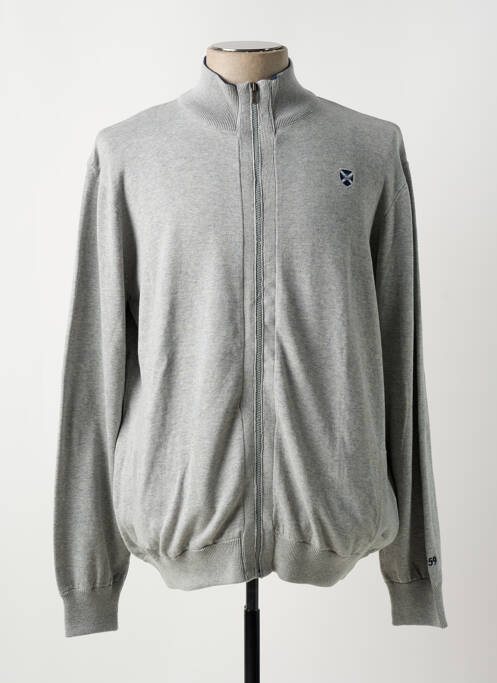 Gilet manches longues gris BLACK WELLIS pour homme