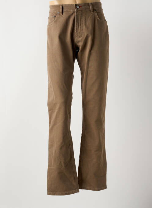 Jeans coupe slim marron GS CLUB pour homme