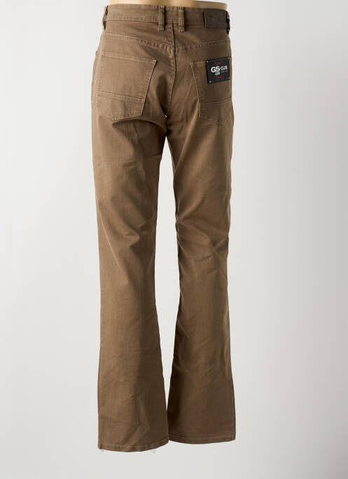 Jeans coupe slim marron GS CLUB pour homme