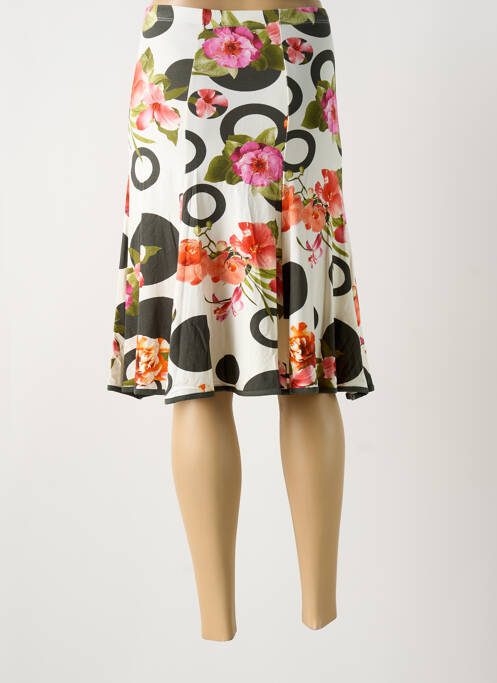 Jupe mi-longue beige JEAN DELFIN pour femme