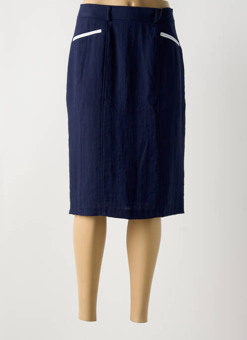 Jupe mi-longue bleu JEAN DELFIN pour femme