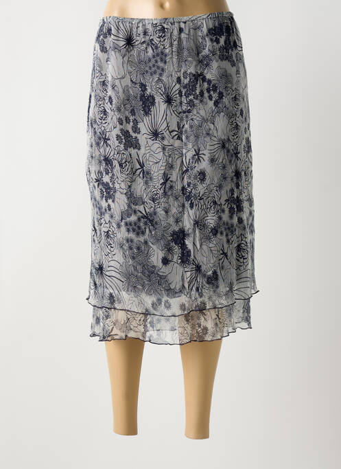 Jupe mi-longue gris AGATHE & LOUISE pour femme