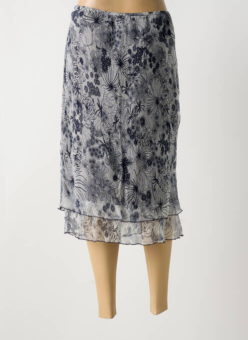 Jupe mi-longue gris AGATHE & LOUISE pour femme