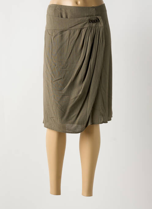 Jupe mi-longue vert JEAN DELFIN pour femme