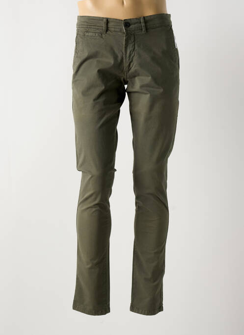 Pantalon chino vert DELAHAYE pour homme