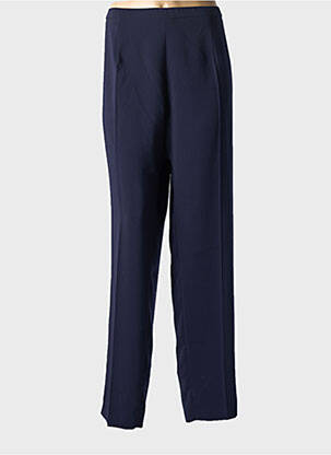 Pantalon droit stretch taille normale bleu GUY DUBOUIS femme