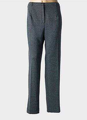 Pantalon droit fermeture zippée sous rabat boutonné taille normale bleu GUY DUBOUIS femme