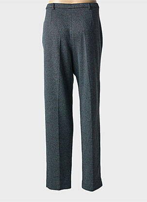 Pantalon droit fermeture zippée sous rabat boutonné taille normale bleu GUY DUBOUIS femme
