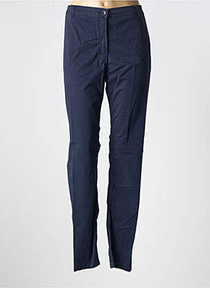 Pantalon chino tissage popeline taille normale bleu CONCEPT K femme