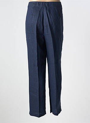 Pantalon droit fermeture zippée sous rabat boutonné taille normale bleu FRED SABATIER femme