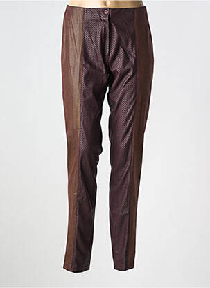 Pantalon slim taille normale taille normale marron GUY DUBOUIS femme