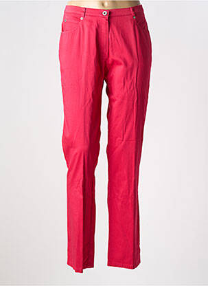Pantalon slim tissage popeline taille normale rose MERI & ESCA femme