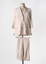 Ensemble pantalon fermeture boutonnée sur le devant beige GUY DUBOUIS femme