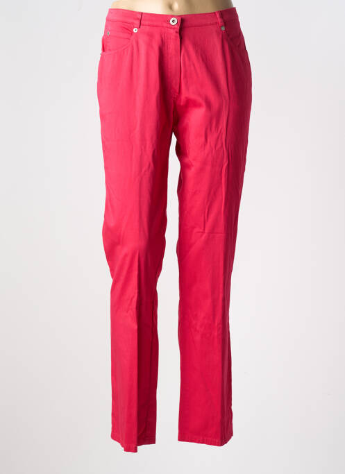 Pantalon slim tissage popeline taille normale rose MERI & ESCA femme