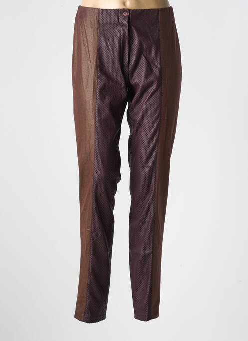 Pantalon slim marron GUY DUBOUIS pour femme