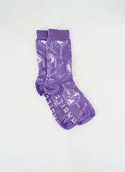 Chaussettes violet HABILE pour unisexe seconde vue