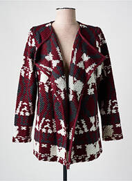 Gilet manches longues stretch rouge LE TEMPS DES CERISES femme