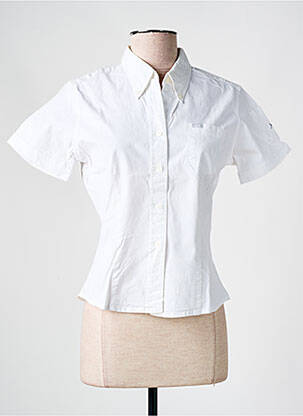 Chemisier coupe cintrée manches courtes blanc LOIS femme