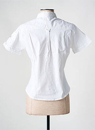 Chemisier coupe cintrée manches courtes blanc LOIS femme