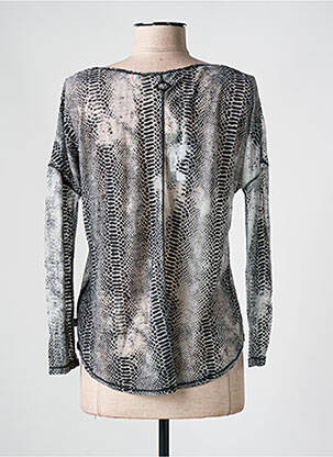 Top coupe fluide manches longues gris LE TEMPS DES CERISES femme