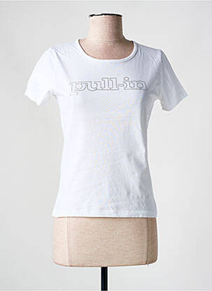 T-shirt sérigraphie avec strass manches courtes blanc PULL IN femme