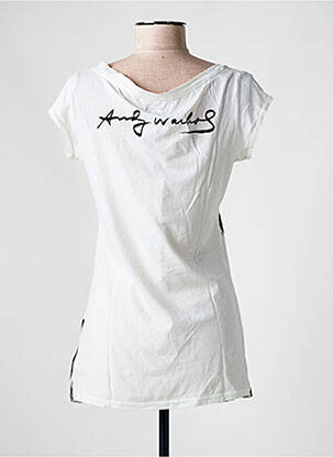 T-shirt imprimé fantaisie manches courtes beige ANDY WARHOL BY PEPE JEANS femme